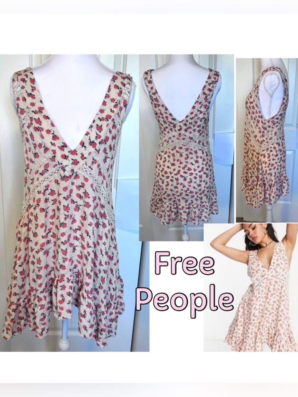 Intimately Free People Let It Happen
Textured Floral Print Mini Dress Sz XS